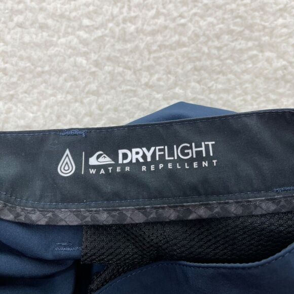 Quiksilver Board Shorts 29 Navy Blue Amphibian Dryflight Water Repellent 19" - Picture 7 of 13